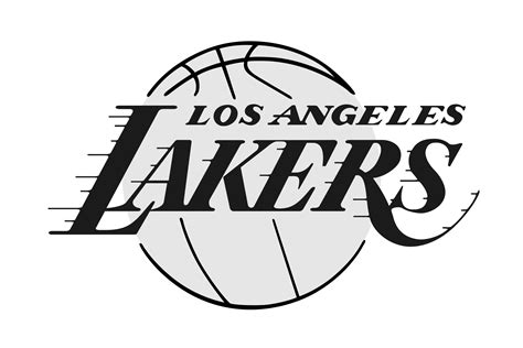 lakers logo black and white vector